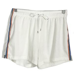 NWOT SAMMY Short Men XL White Rainbow Stripes Pull On Fabric USA